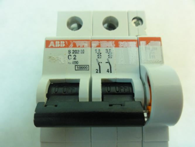 ABB S202M-C2; Circuit Breaker; 2-Pole; 2P; 2A