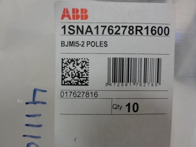 ABB 1SNA176278R1600; LOT-10 Jumper Bar 2 pole BJMI5