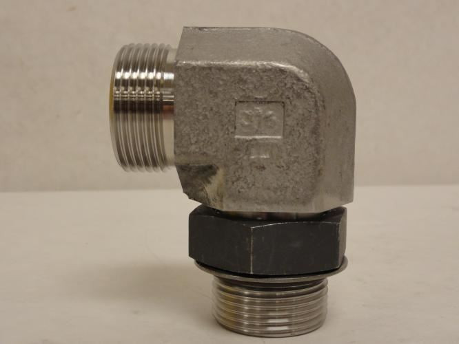 SSP 16 C5OLO-SS; Elbow 90Deg; SS-316; 1 ORFS x 1 BOSS