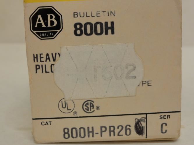 Allen-Bradley 800H-PR26; Pilot Light; 240VAC; Size: 30.5mm