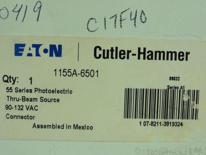 Cutler-Hammer 1155A-6501; Thru-Beam Detector Sensor; 30-132Vac