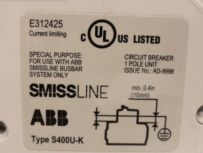 ABB S401U-K5; Mini-Circuit Breaker; 5A; 1 Pole; 240V