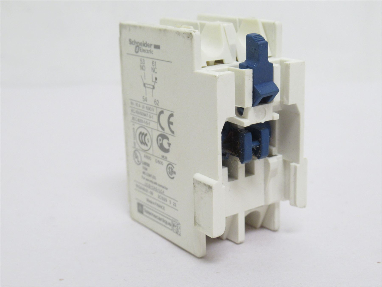 Schneider LADN11; Aux Contact Block; 10a; 600vac; 1-NO; 1-NC