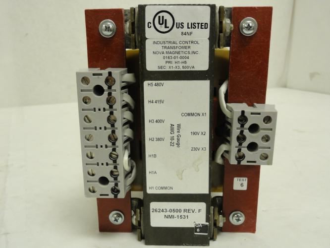 Nova Magnetics 26243-0500; Control Transformer; 500vA