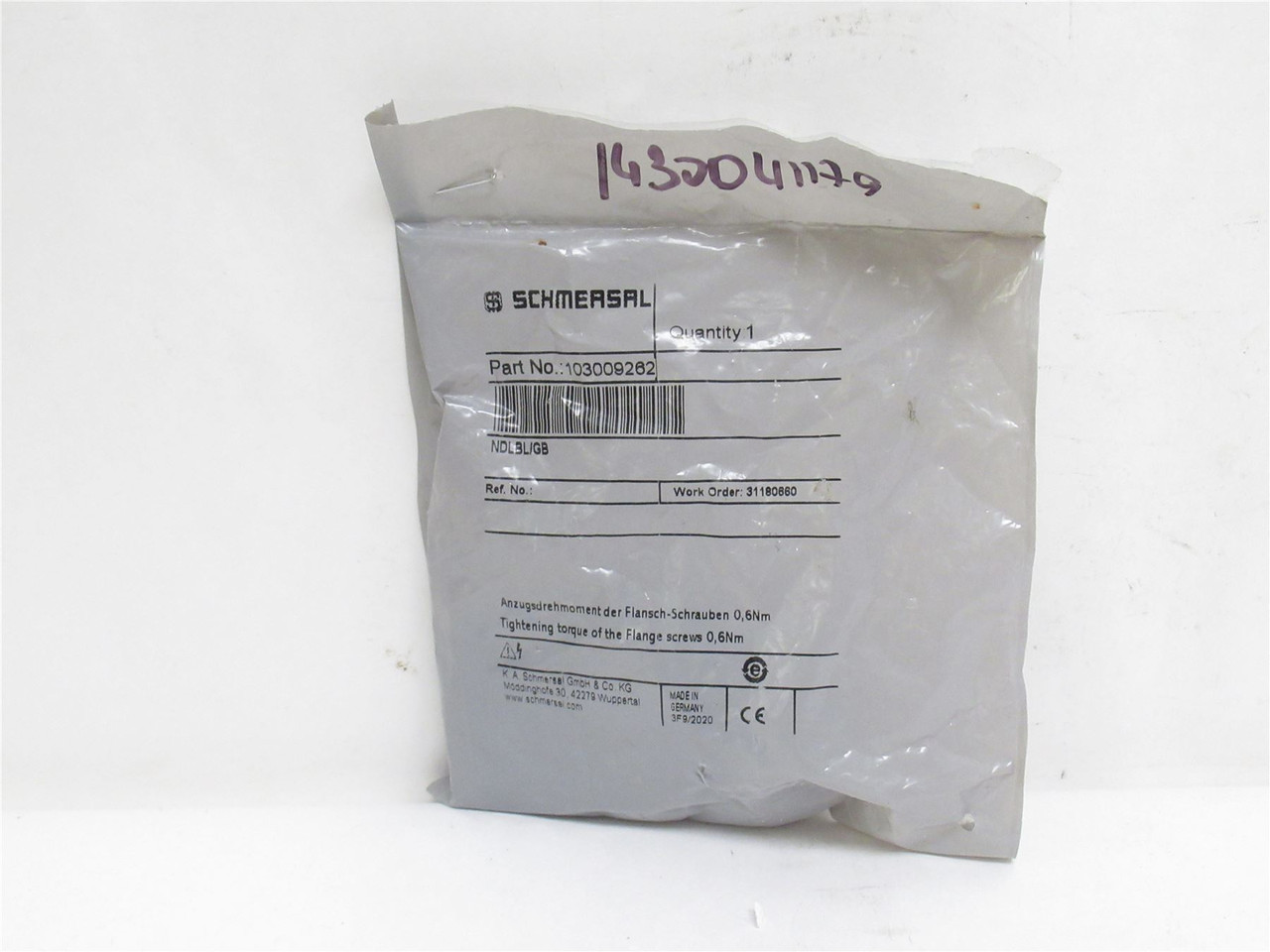 Schmersal 103009262; Embeddable Button NDLBL/GB