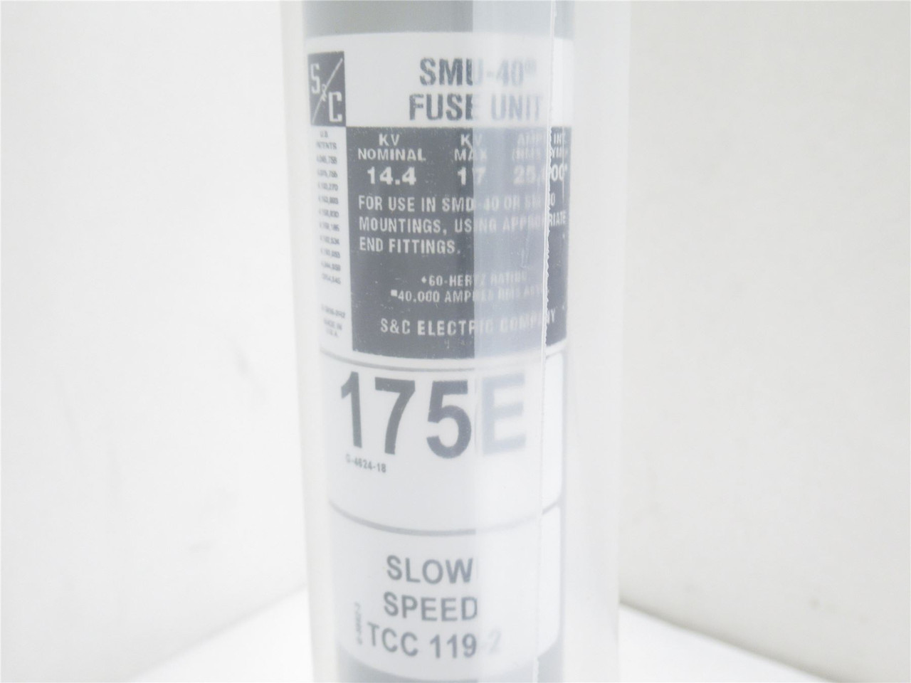 S&C SMU-40_832175; Slow Speed Fuse Unit 175E Amp; 14.4 - 17Kv
