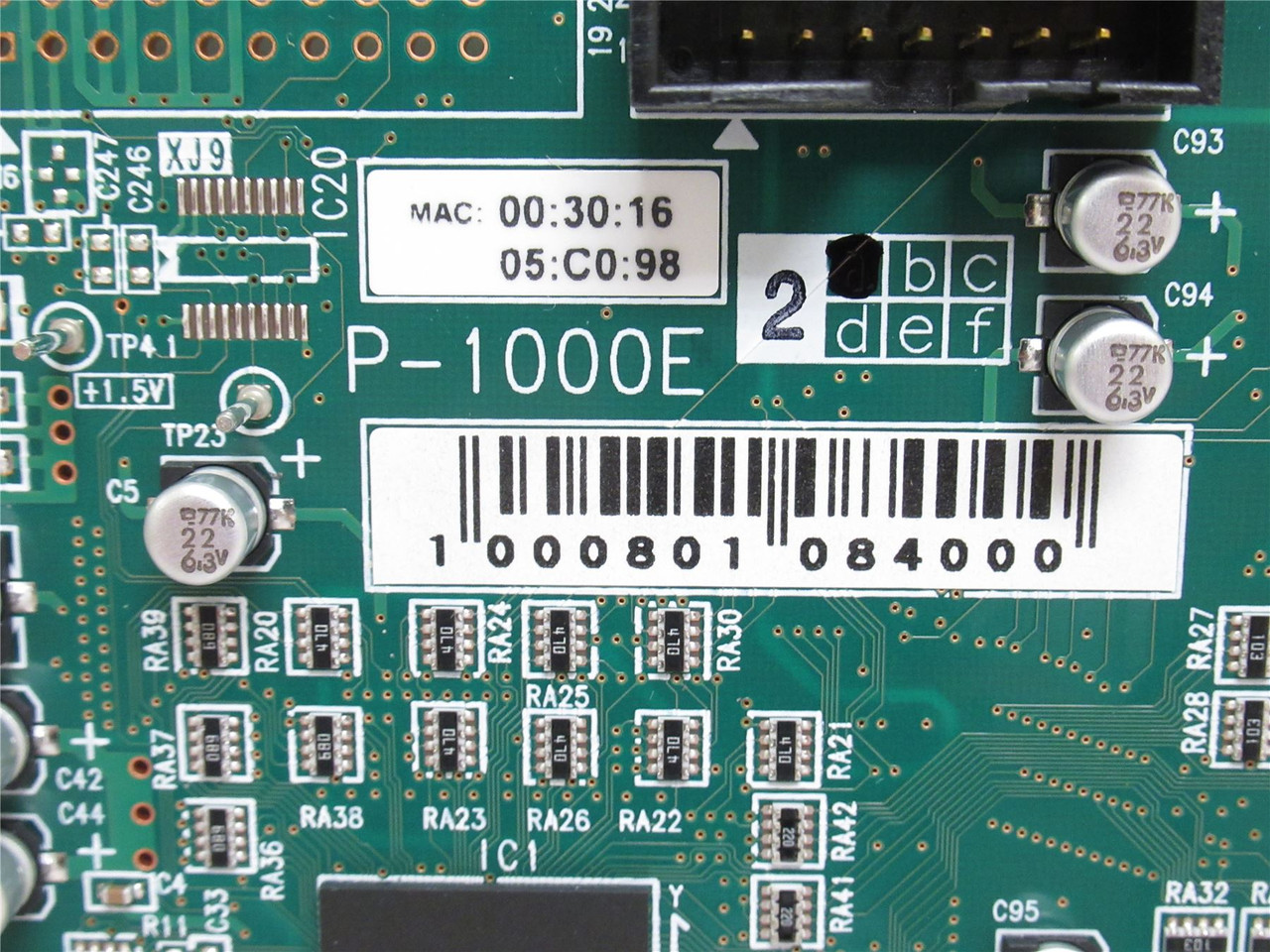 Ishida 1010XP-1000; Electric Unit PC Main Board P-1000E
