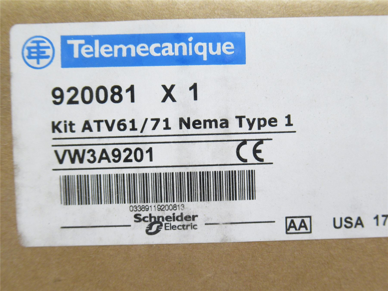 Telemecanique VW3A9201; Conduit Termination Kit ATV 61/71