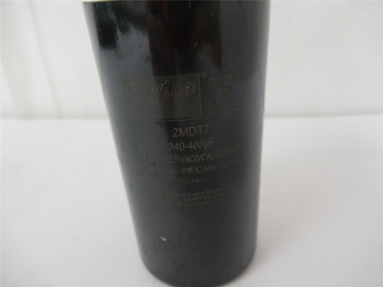 Dayton 2MDT7; Capacitor 340-408uF 110/125 VAC 50/60 Hz
