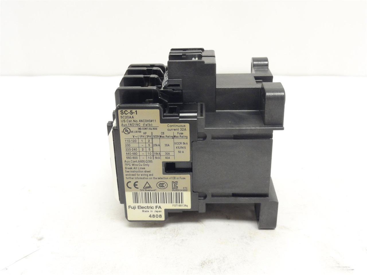 Fuji SC-5-1-SC20AA; Contactor; 32A; 600VAC; Coil: 110-120VAC