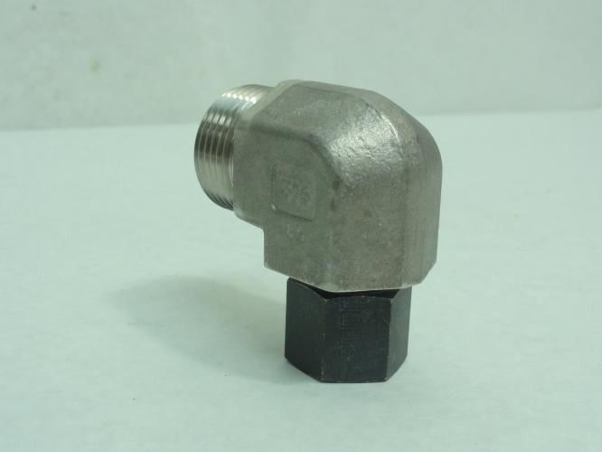 MFG- FS6500-08-12SS; Elbow 90Deg 1/2 OFS Swivel x 3/4 OFS