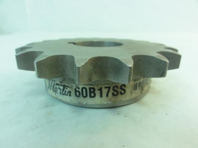 Martin 60B17SS-1-1/2; Sprocket # 60; 17T; 1.5"ID; SS
