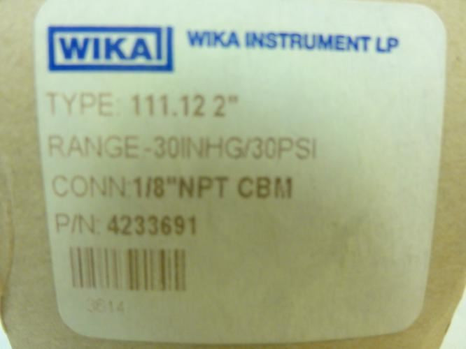 Wika 4233691; Pressure Gauge; 2" Dial Size; 1/8" NPT CBM