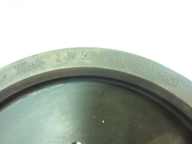 Martin 2 3V 560 SH; Bushed V-Belt Pulley; 5.6"OD; 2-Groove