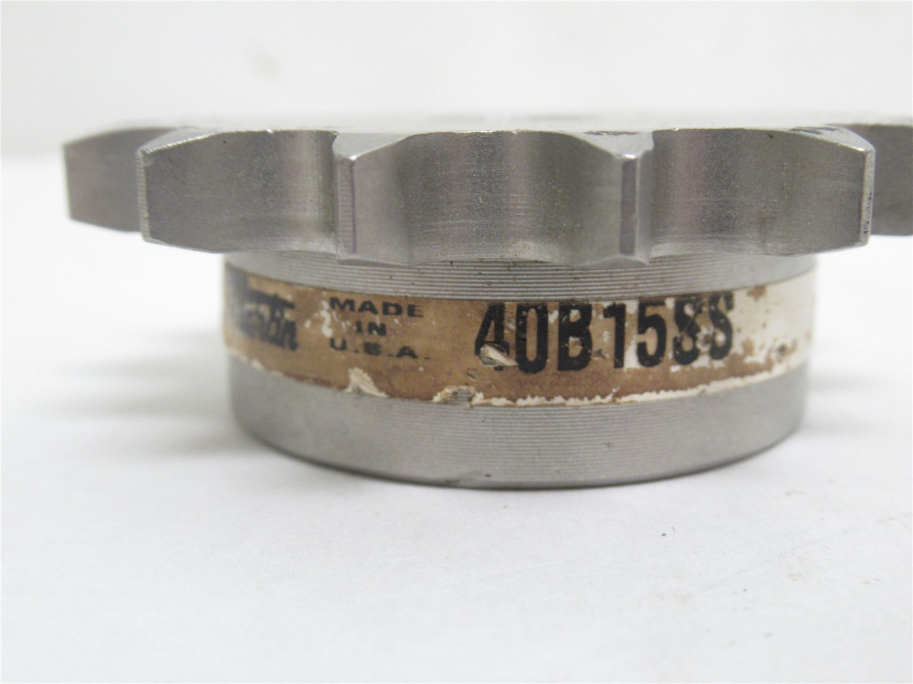 Martin 40B15SS 1/2; SS Sprocket #40; 15T; 1/2" ID; No Keyway