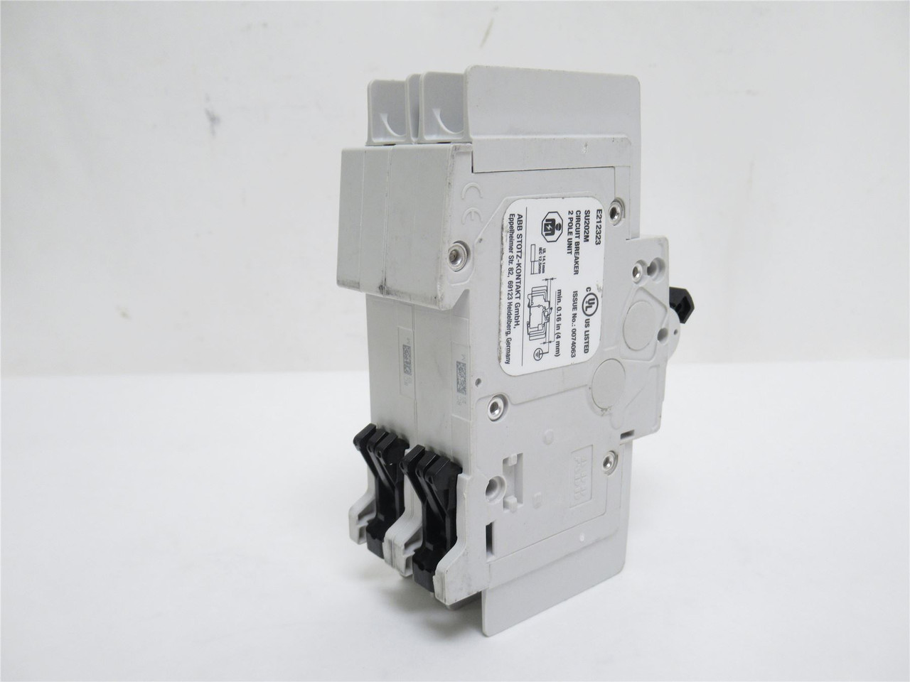 ABB SU202M-K10; Circuit Breaker 10A; 2P; 277/480VAC; DIN Rail