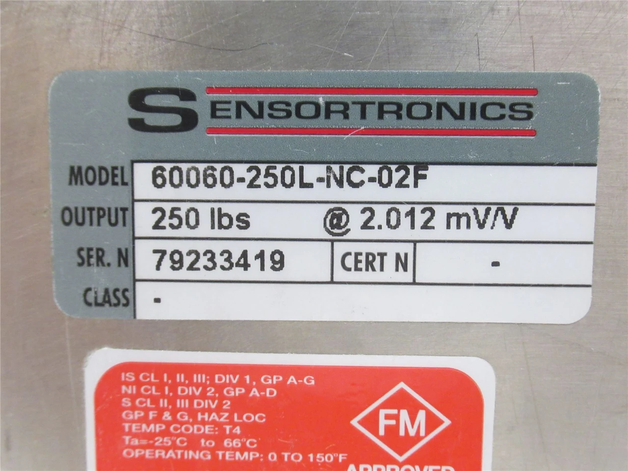 Sensortronics 60060-250L-NC-02F; Single Point Load Cell 250LBS