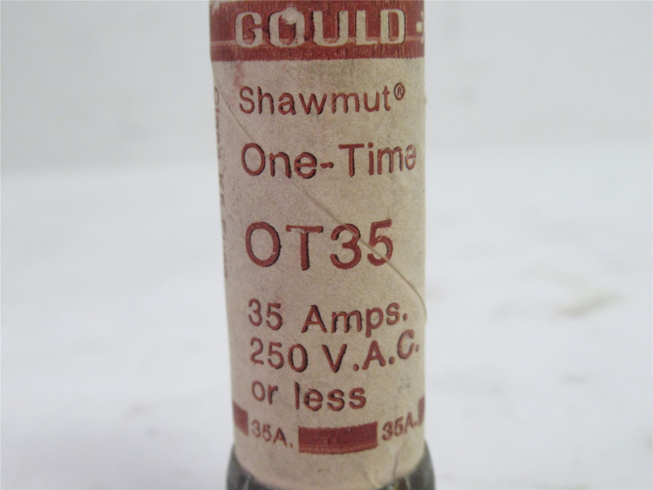 Gould OT35; One-Time Fuse; 35A; 250VAC