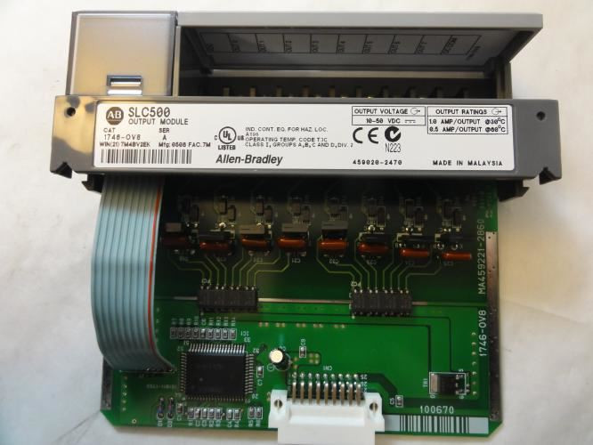 Allen-Bradley 1746-OV8; Output Module; 10-50VDC; 1A; 8 Outputs