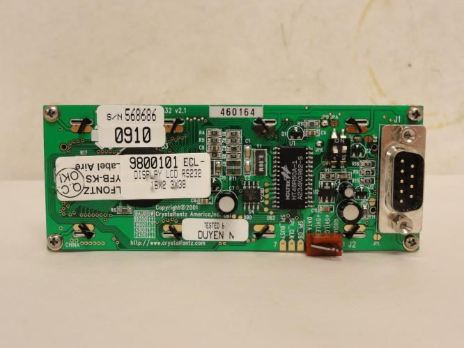 Label Aire 9800101 ECL; Display Card W/Faceplate 16x2 3x38