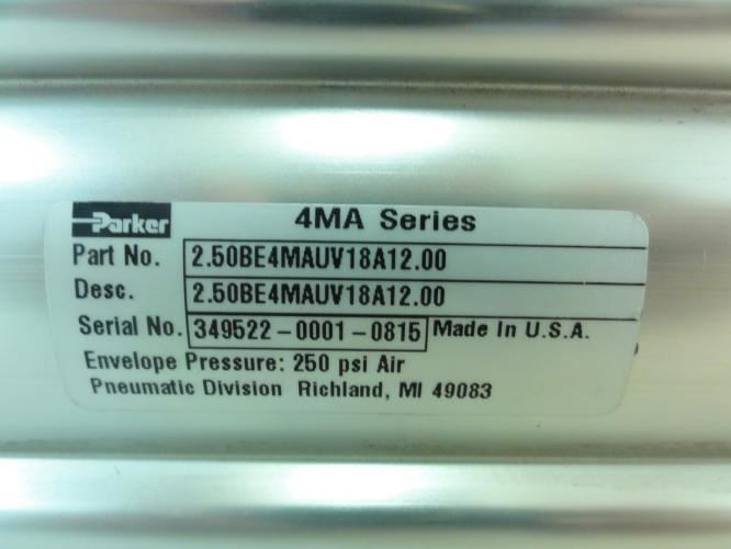 Parker 2.50BE4MAUV18A12.00; Air Cylinder; 2.5"ID x 12"Stroke