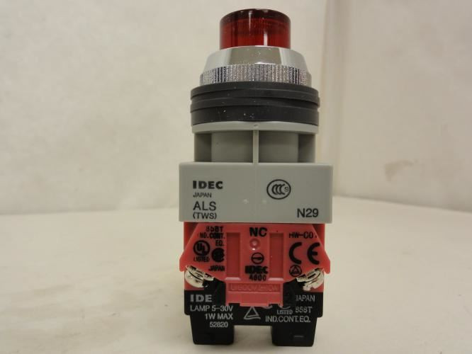 Idec ALS23311NR; Push Button; Momentary; Red; Illuminated