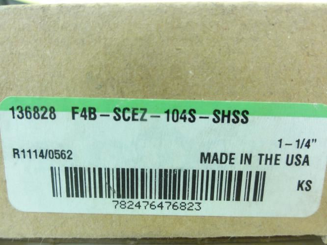 Dodge 136828; E-Z Kleen Flange Bearing; 4-Bolt; 1.25"ID
