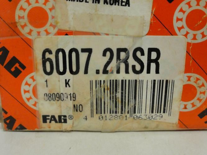 FAG 6007.2RSR; Ball Bearing; 35mm ID x  62mm OD x 14mm Wide
