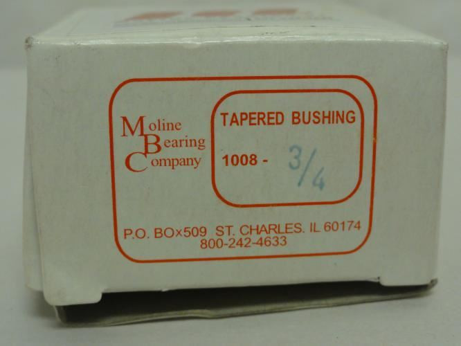 Moline Bearing 1008-3/4; Taper Bushing Ser: 1008; 3/4"ID
