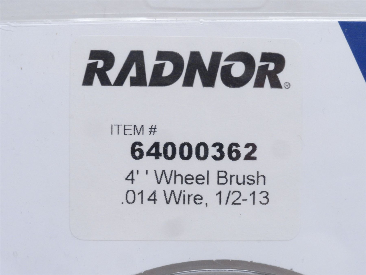 Radnor 64000362; Crimped Steel Wire Wheel; 4'' X 1/2''-13