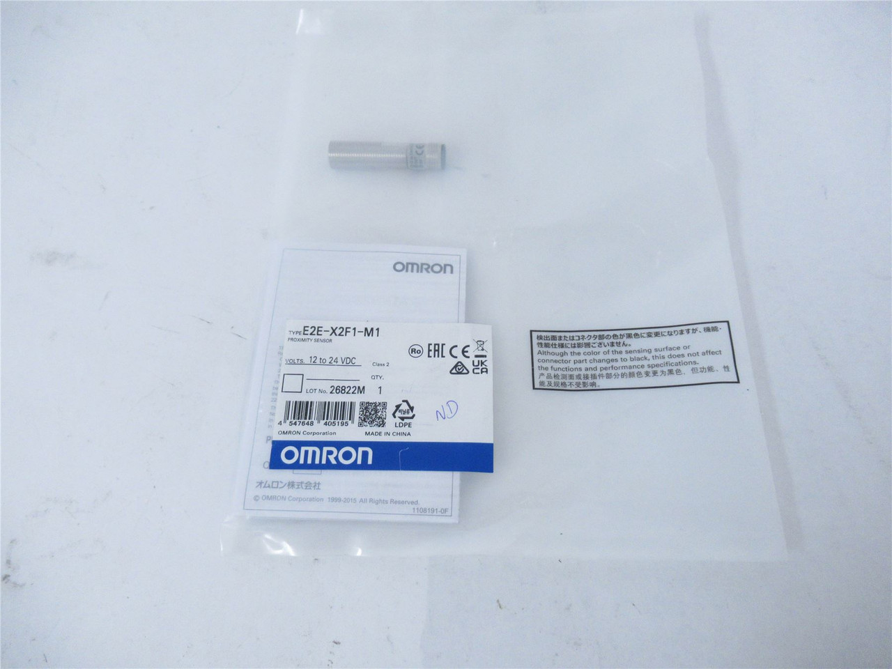 Omron E2E-X2F1-M1; Proximity Sensor 10-35 VDC 300 MA