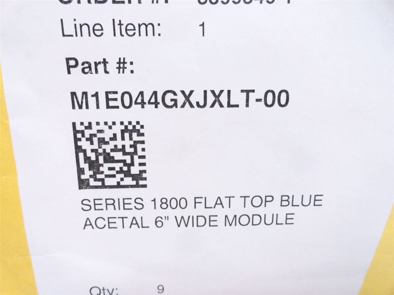 Intralox M1E044GXJXLT-00; Flat Top Blue Belt Module; Size: 6"