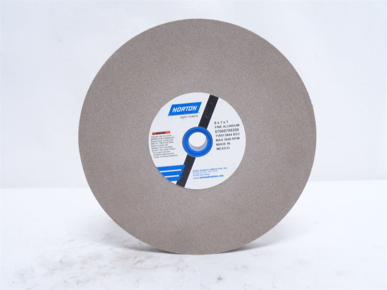 Norton 88280; Gemini Alundum Fine 100/120 Bench Wheel; 8"OD
