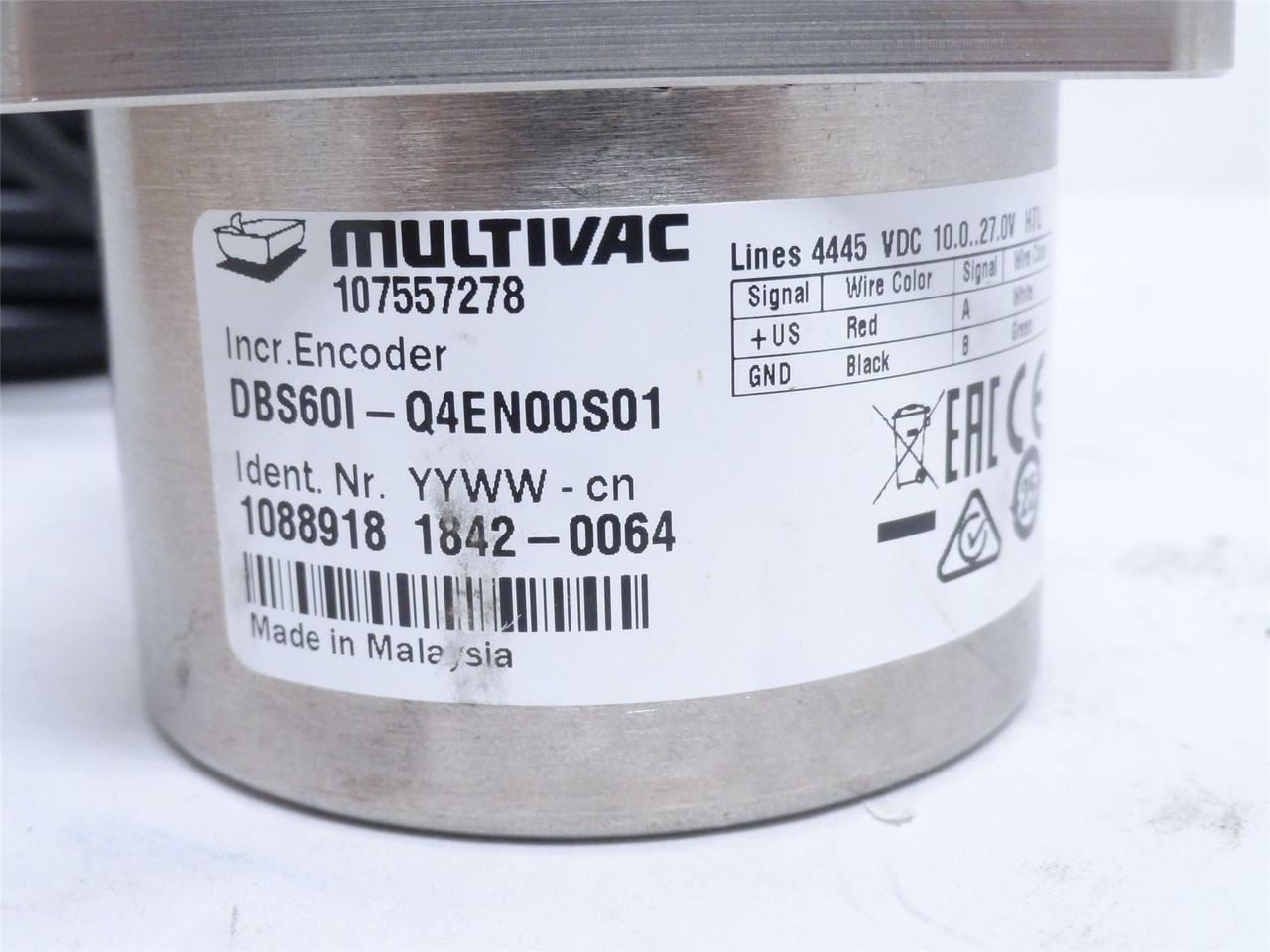 Multivac DBS601-Q4EN00S01; Incremental Encoder; 10-27VDC