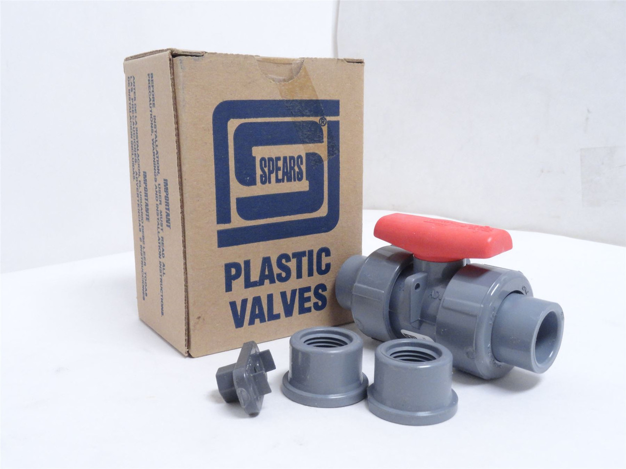Spears 3629-005C; True Union PVC Ball Valve 1/2NPT/NPS Sch 80