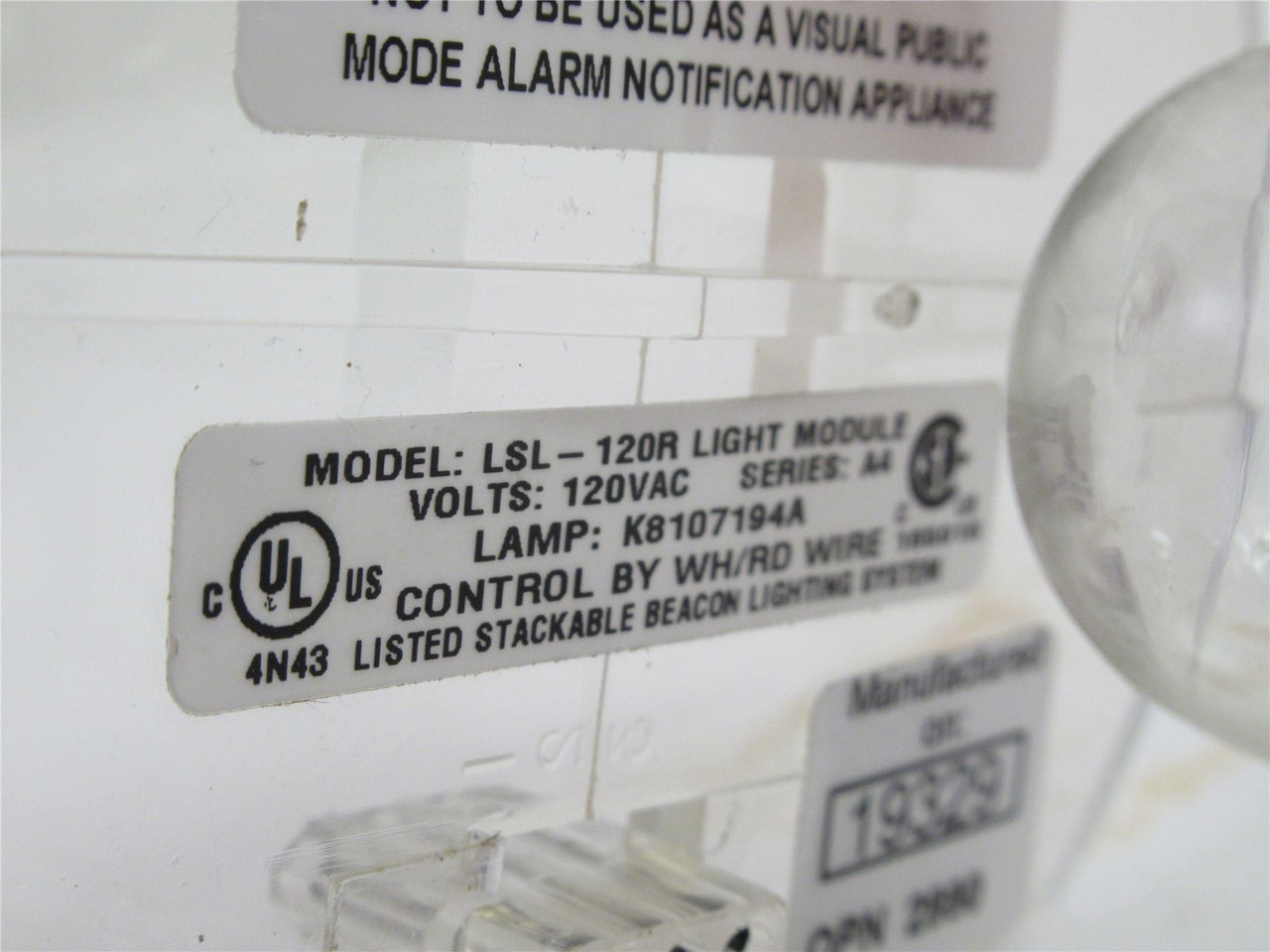 Federal Signal LSL-120R; Light Module; 120VAC; Red