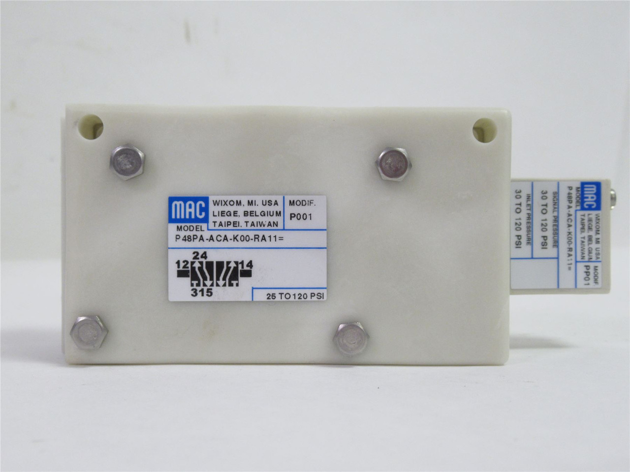 MAC P48PA-ACA-K00-RA11; Solenoid Valve; 30-120PSI