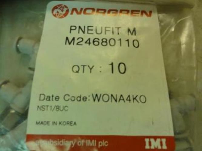 Norgren M24680110; Lot-10 Swivel Side Tees Connectors Tube 1/8"