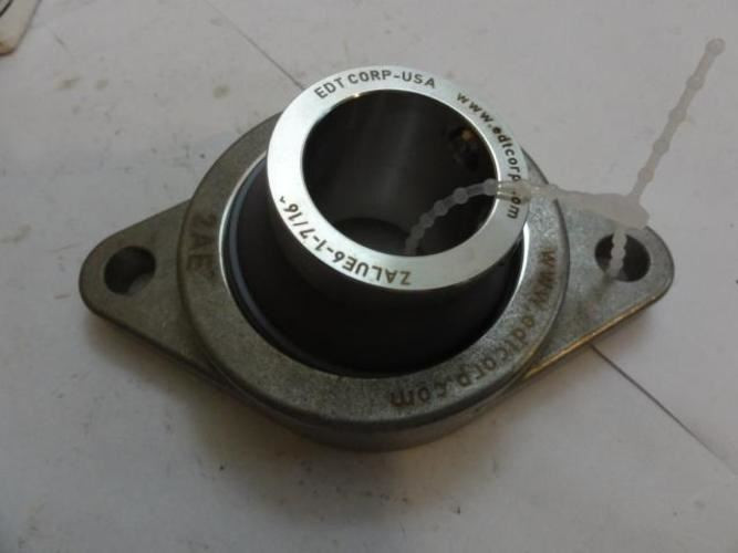 EDT NA2AE7-1 7/16; Flange Bearing; Poly- SS 2 bolt; 1-7/16"ID