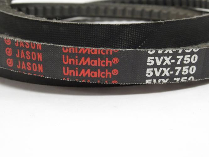 Jason 5VX750; Cogged V-Belt; 75" Long; 5/8" Wide