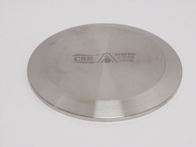 CSE 11P794; Lot-5 Solid End Caps; SS-304; Size 3"