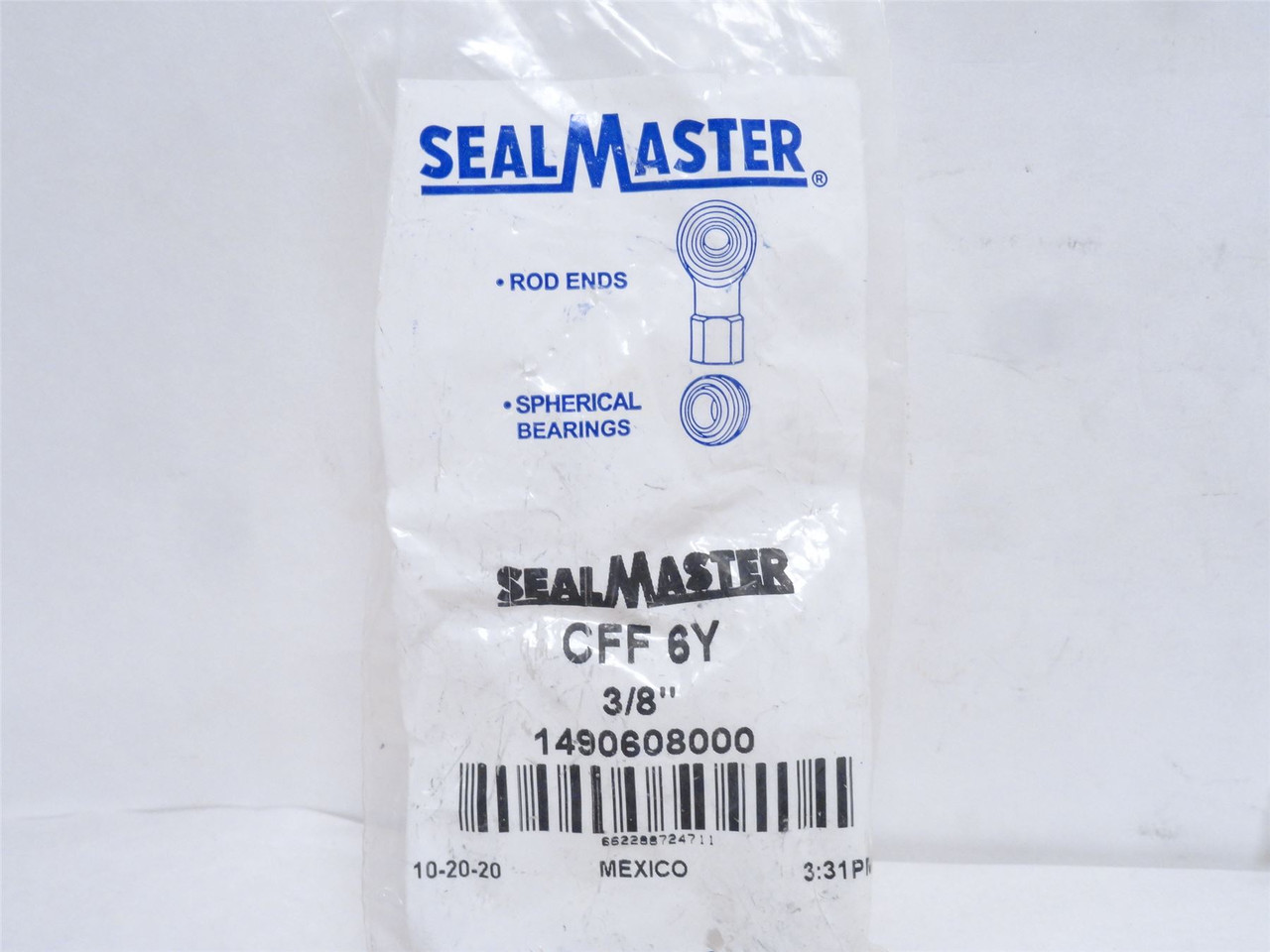 Sealmaster CFF-6Y; Rod End Bearing W/Y-Stud; 3/8"ID