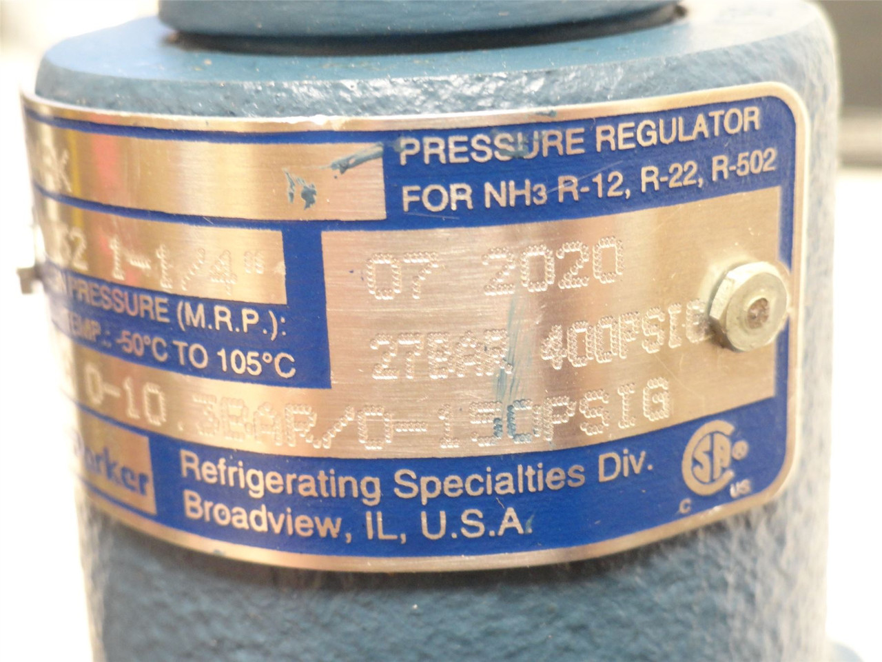 Parker A4AK11/4; Pressure Regulator DN32 1-1/4"; 0-150PSIG