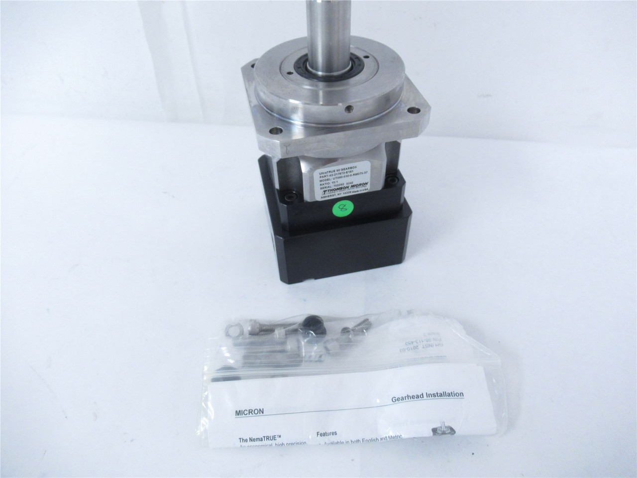 Thomson UT0900100RM07537; Gearbox Sz 90 10:1 Planetary