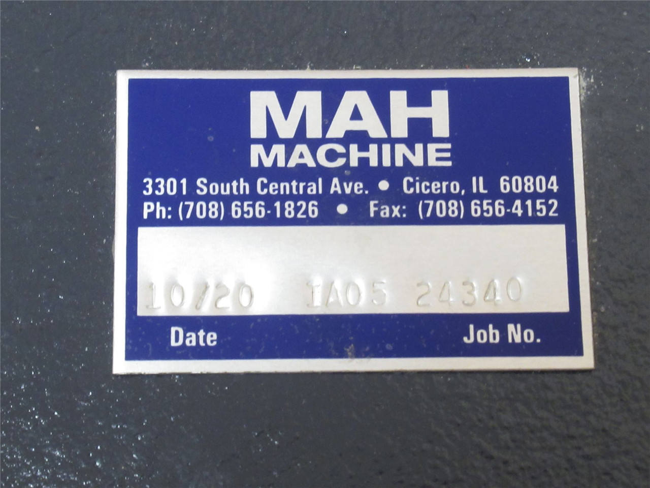 MAH Machine 15HB1-LR10; Speed Reducer; 1:1 Ratio; L&R Output