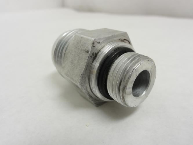 Parker 12-8 F5OX; Straight Adaptor 3/4 JIC to 1/2 Boss