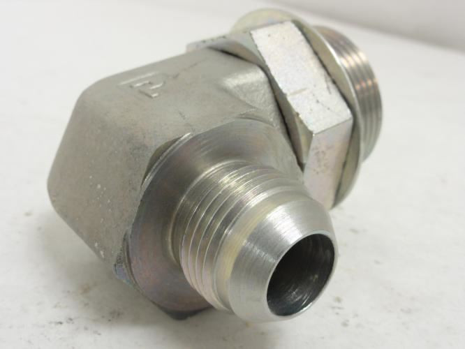Parker 12-20 C5OX; Hyd Elbow 90Deg 3/4 JIC to SAE-ORB 1 5/8-12