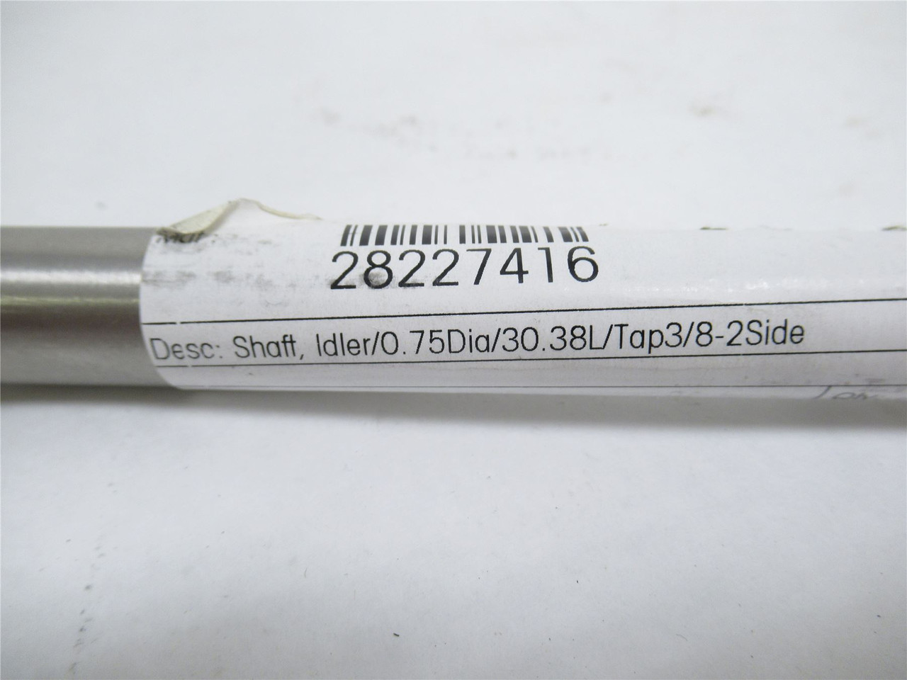 Marel 28227416; Idler Shaft; SS; 3/4"OD x 30.38" Long