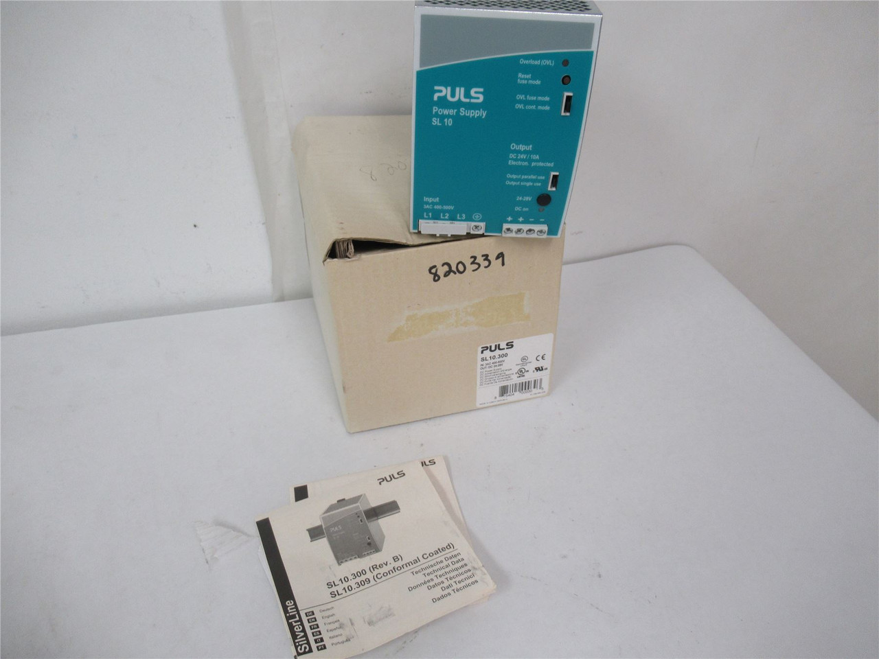 PULS SL10.300; Power Supply 480AC IN 24VDC OUT 10A