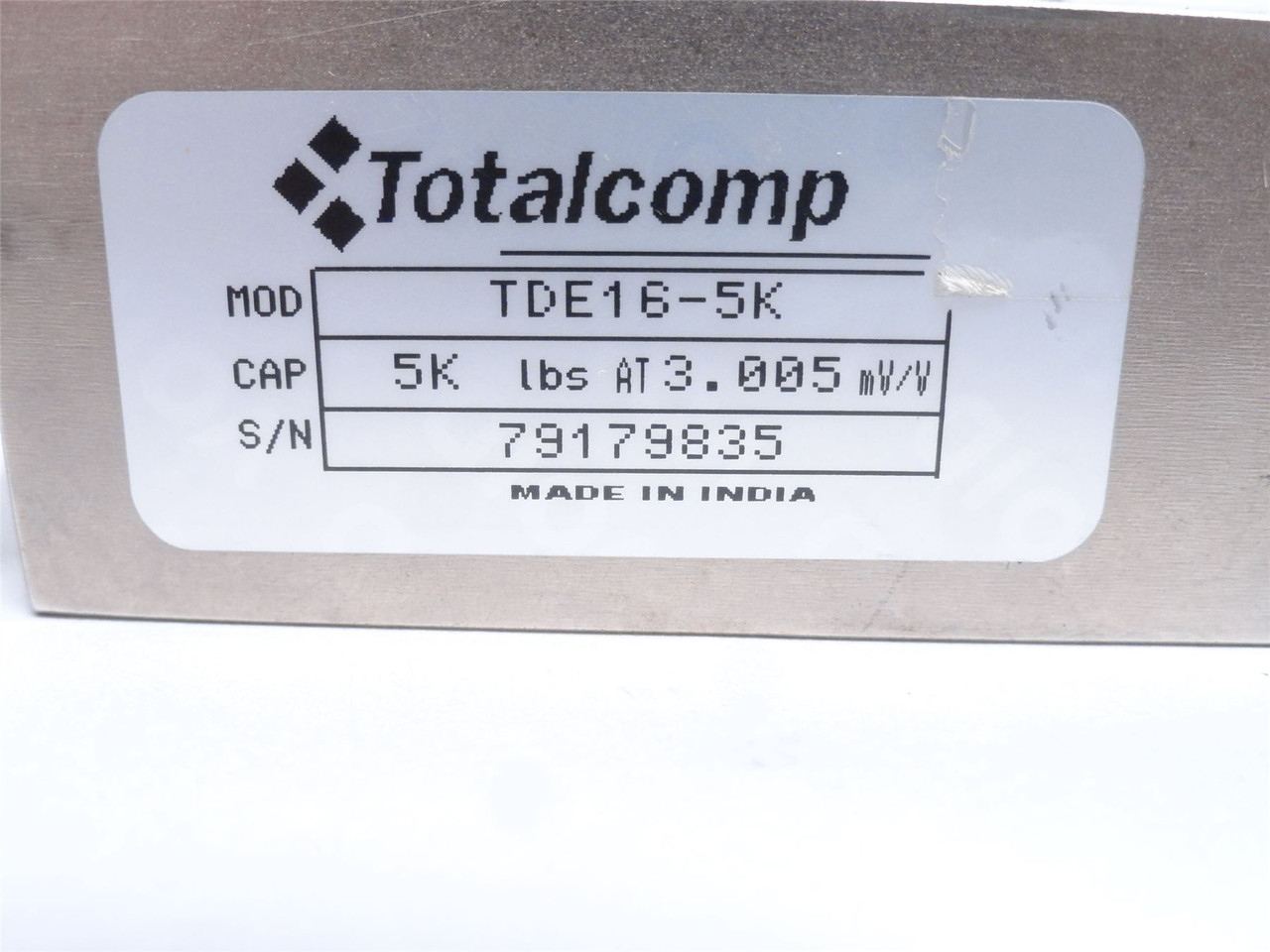 Totalcomp TDE16-5K; Strain Gauge Load Cell; 5K Pounds Capacity